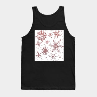 Rough Red Snowflakes Tank Top